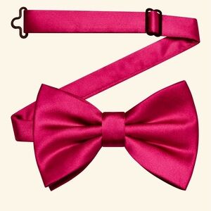 Vibrant Pink Bow Tie Hot‎ Pink Satin